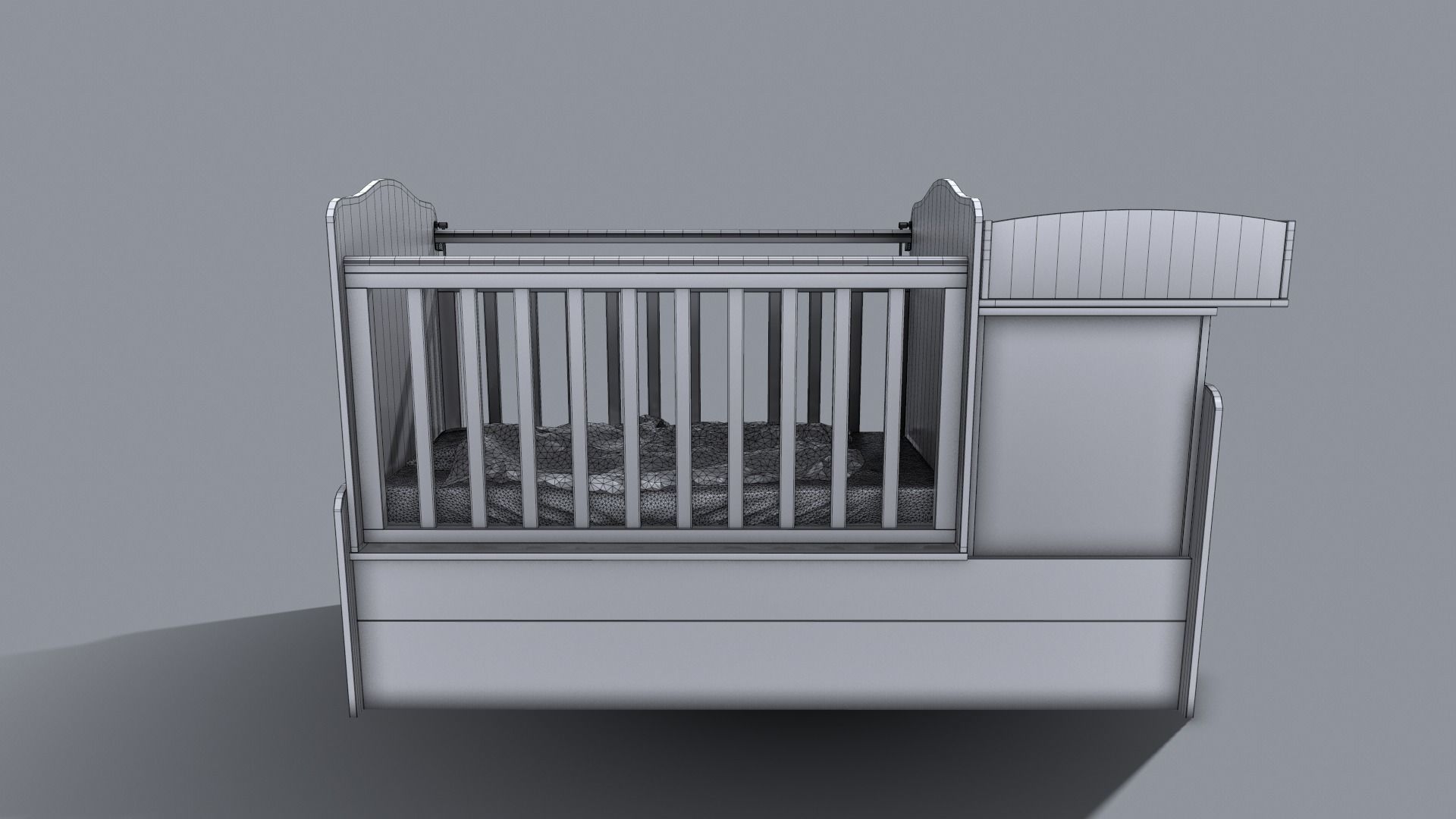 Baby Bed 3D model_24