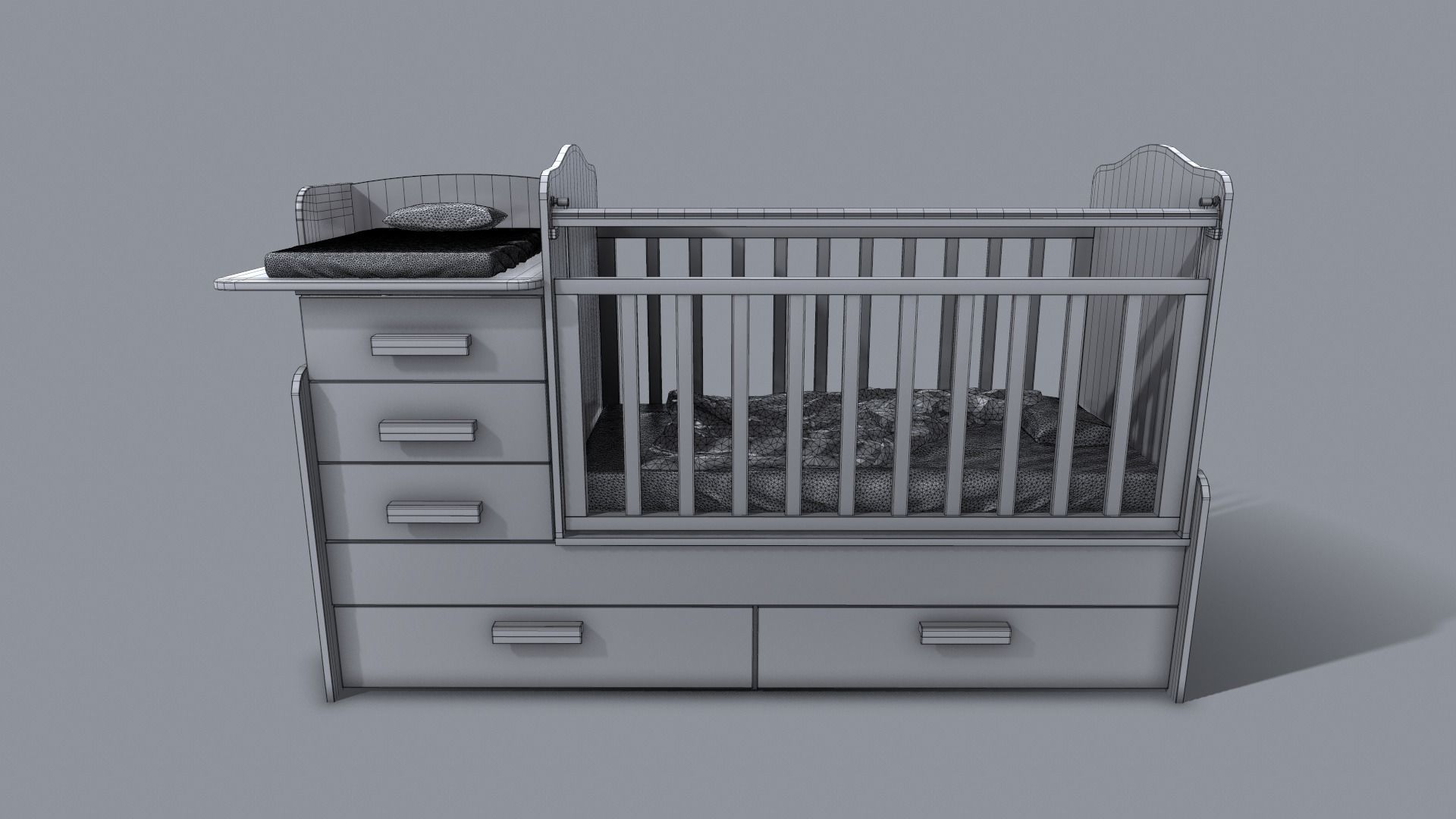 Baby Bed 3D model_27