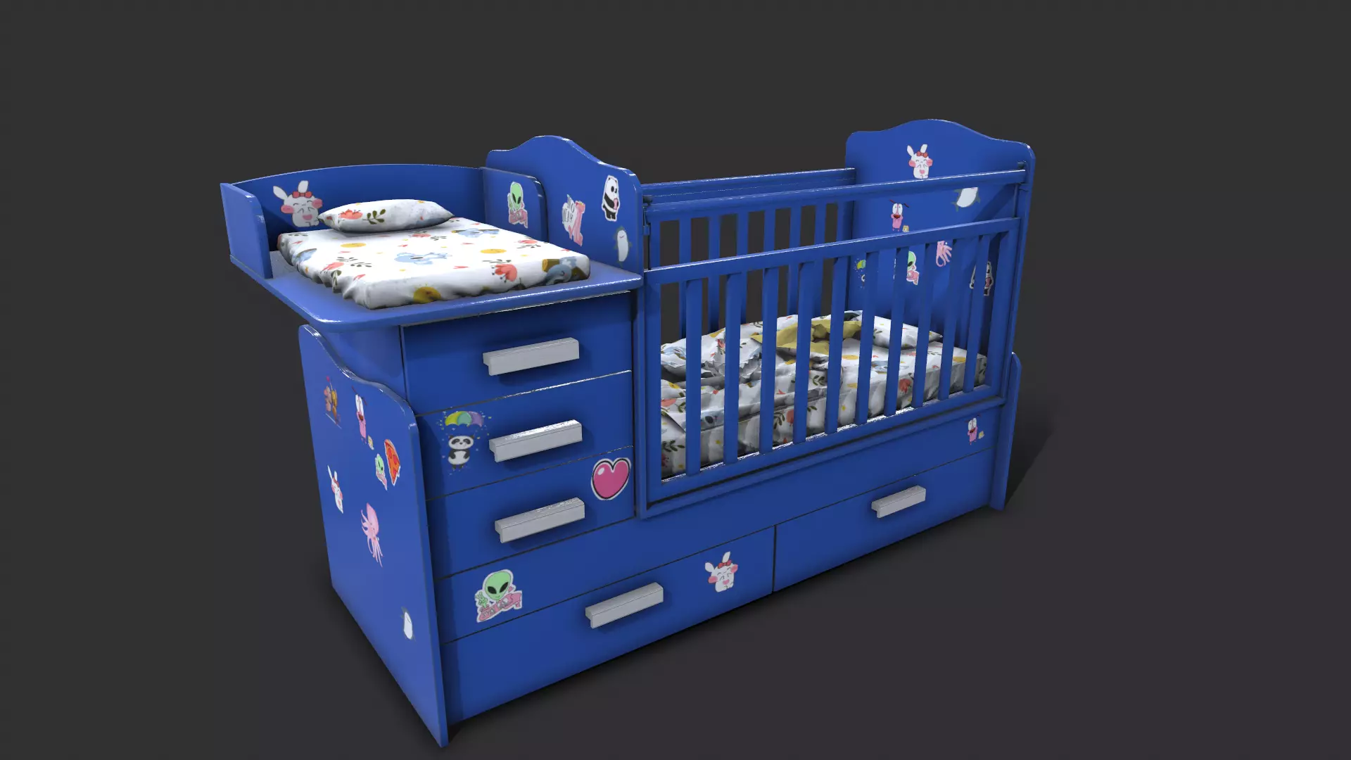 Baby Bed 3D model_0