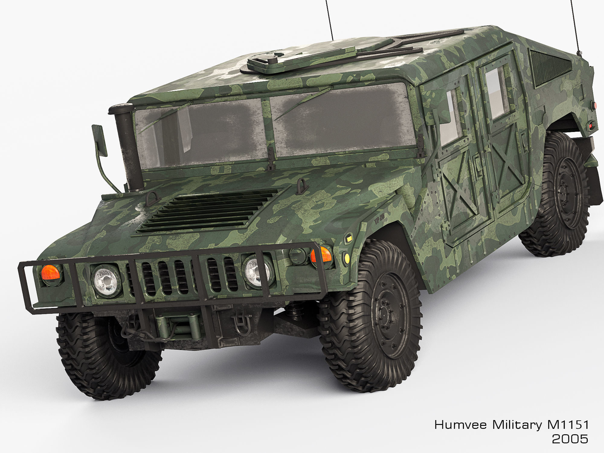 Humvee Military M1151 3D model_2