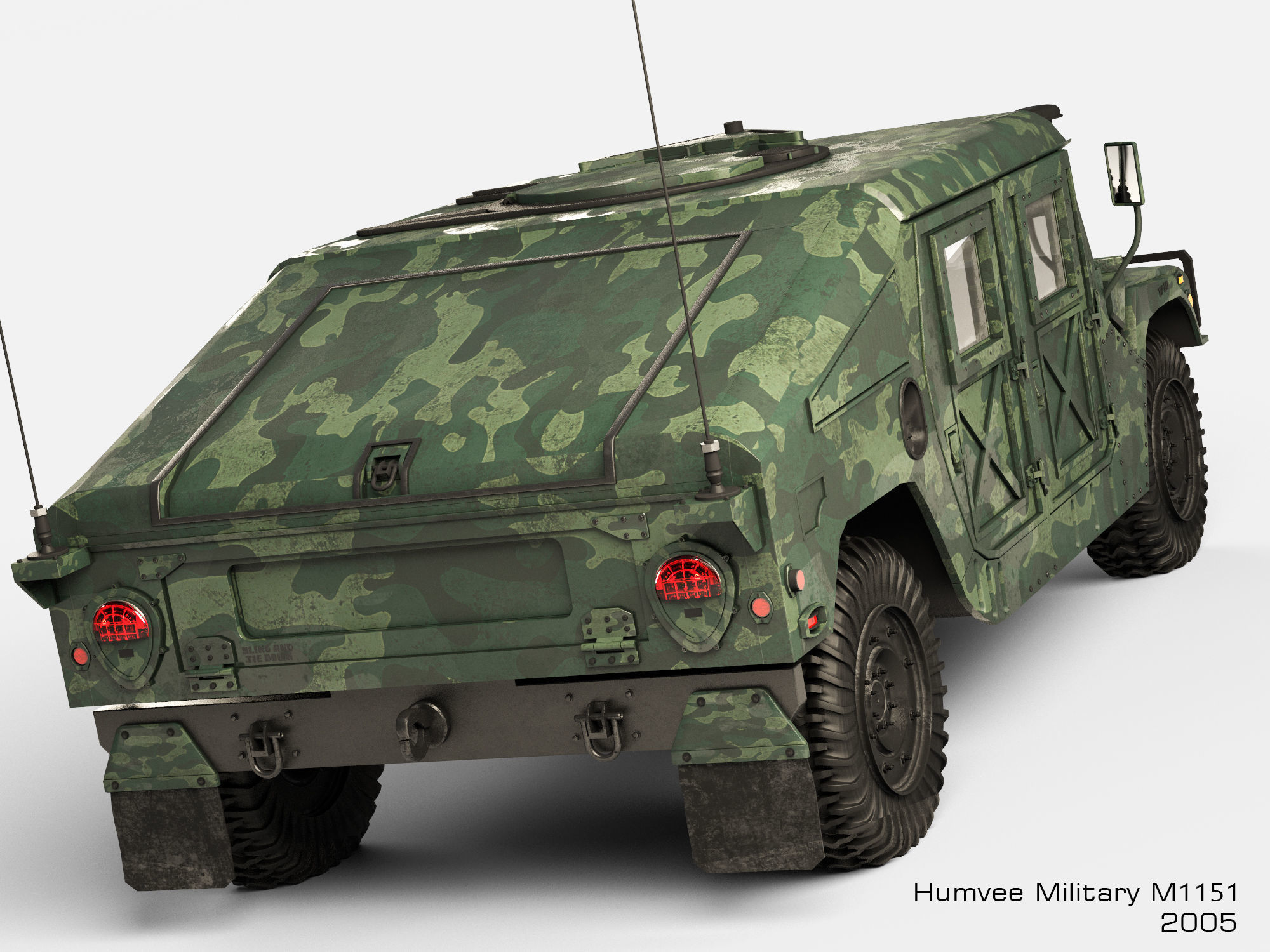 Humvee Military M1151 3D model_3