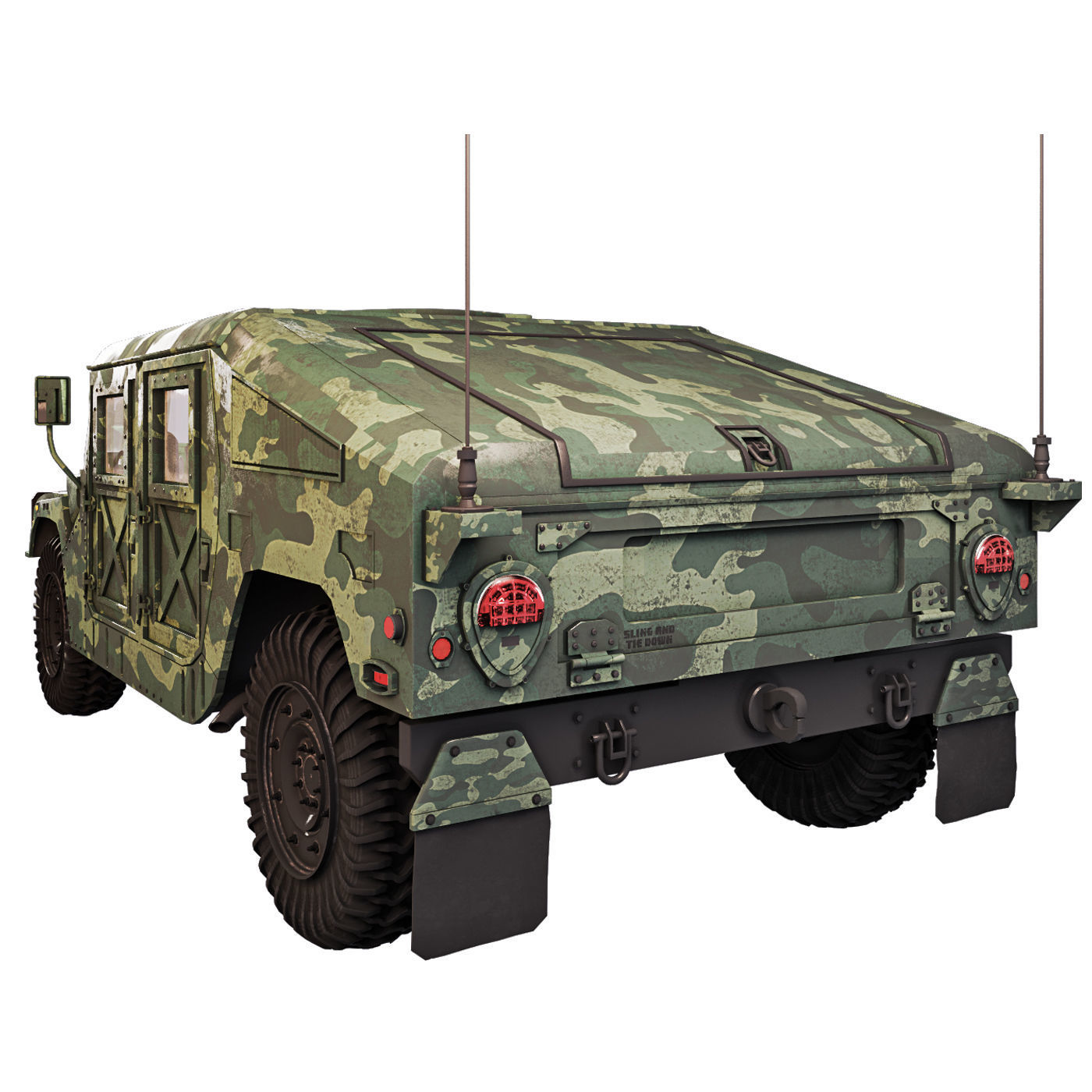 Humvee Military M1151 3D model_14