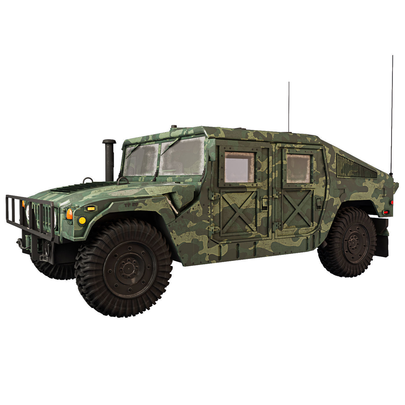 Humvee Military M1151 3D model_11