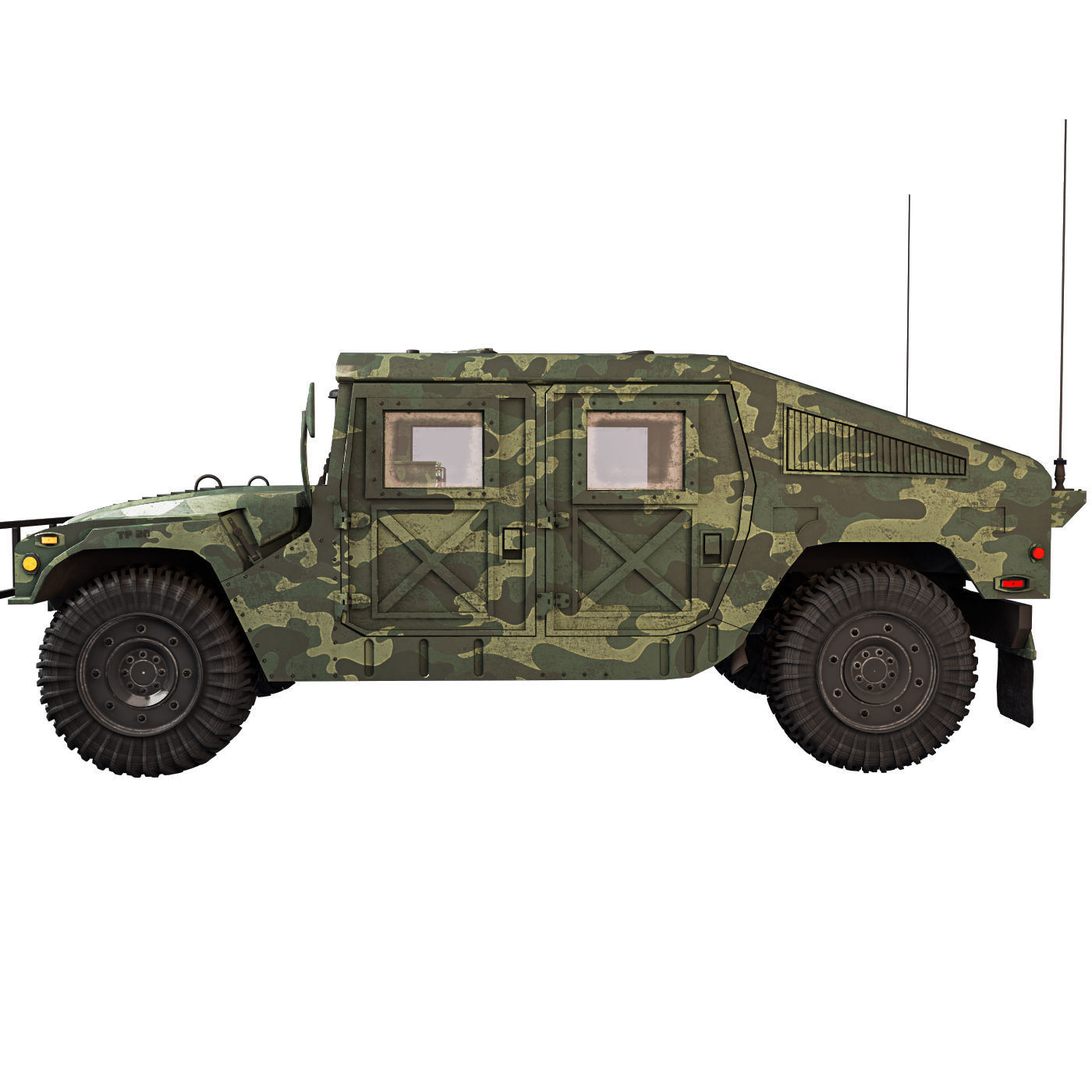 Humvee Military M1151 3D model_12