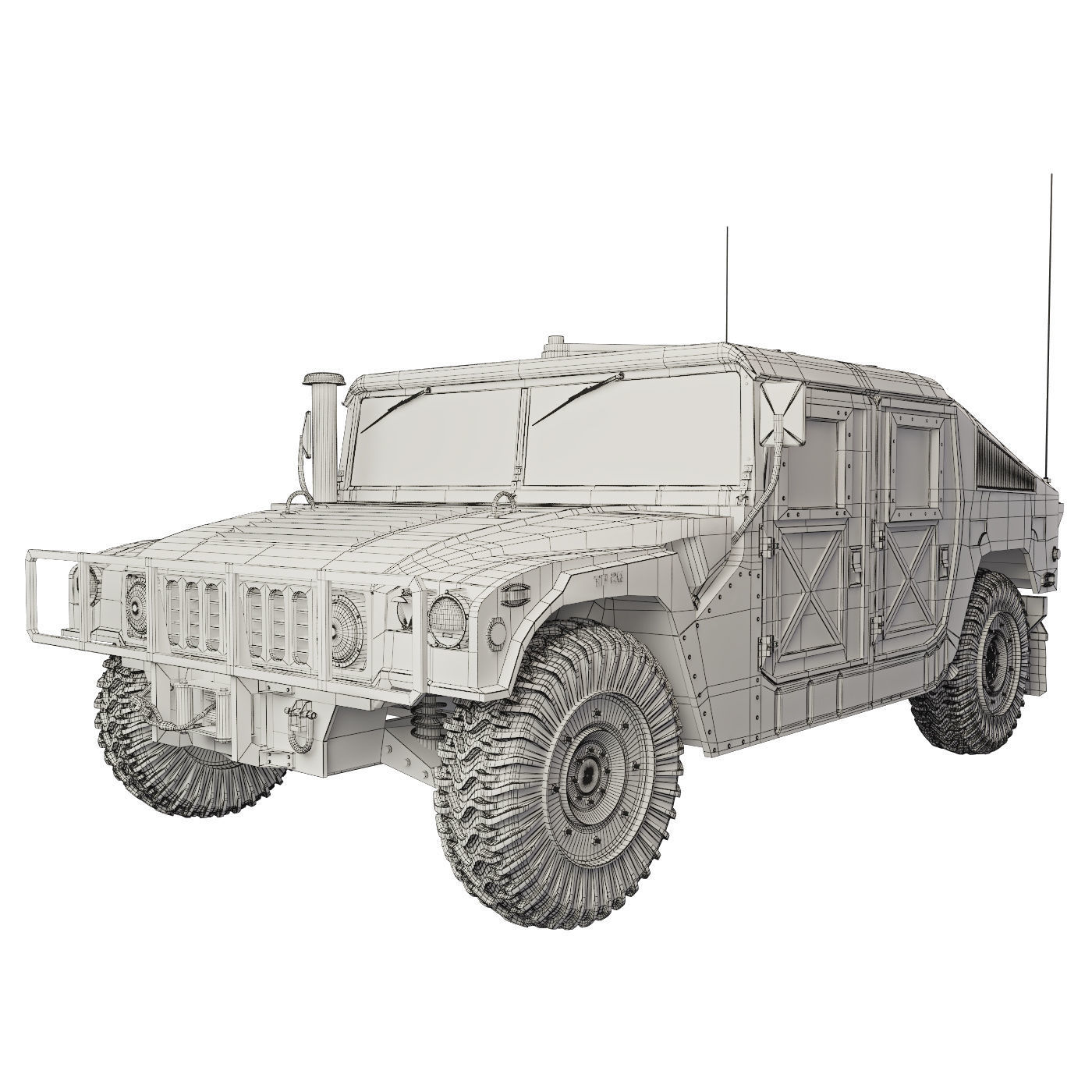 Humvee Military M1151 3D model_10