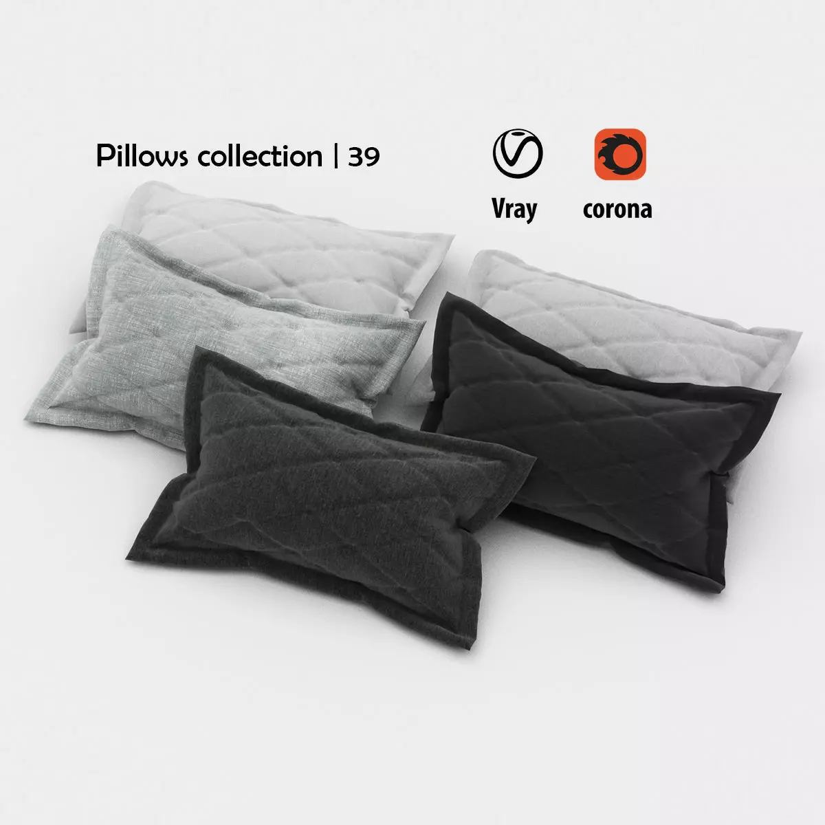 Pillows collection 39 3D model