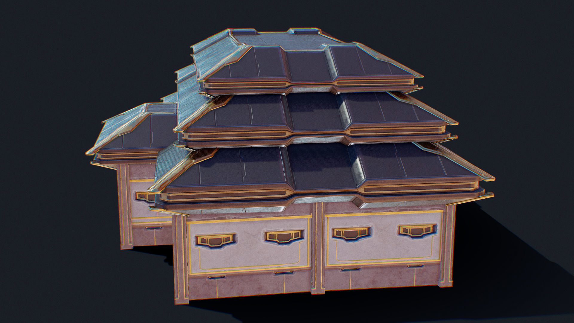 Zen Future Town House 1 Low-poly 3D model_15