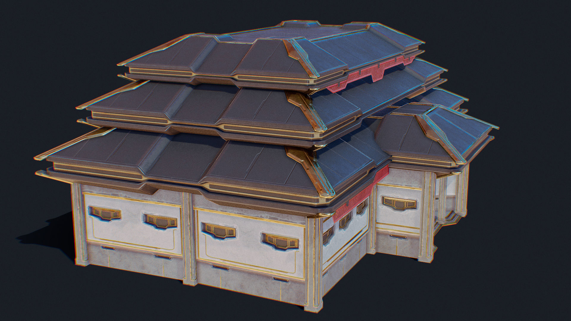 Zen Future Town House 1 Low-poly 3D model_21