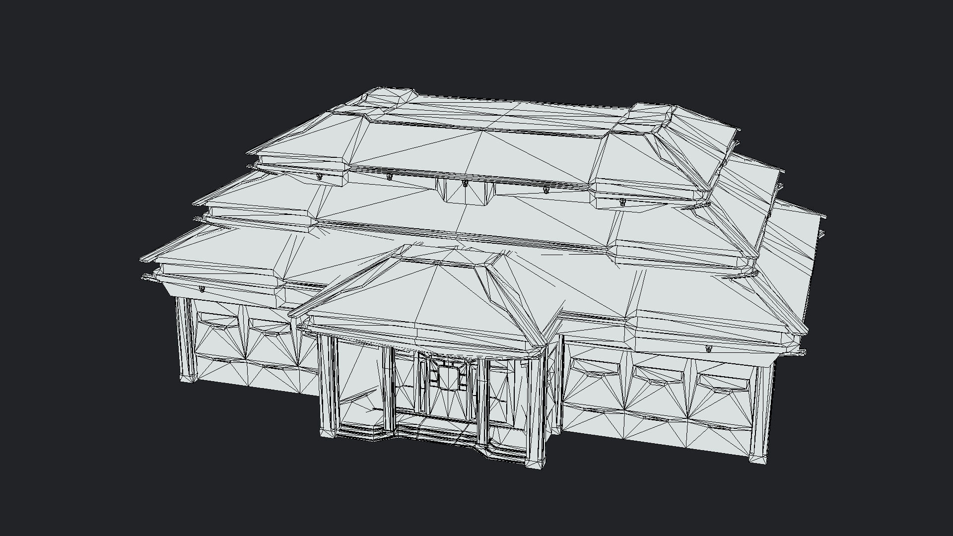 Zen Future Town House 1 Low-poly 3D model_8