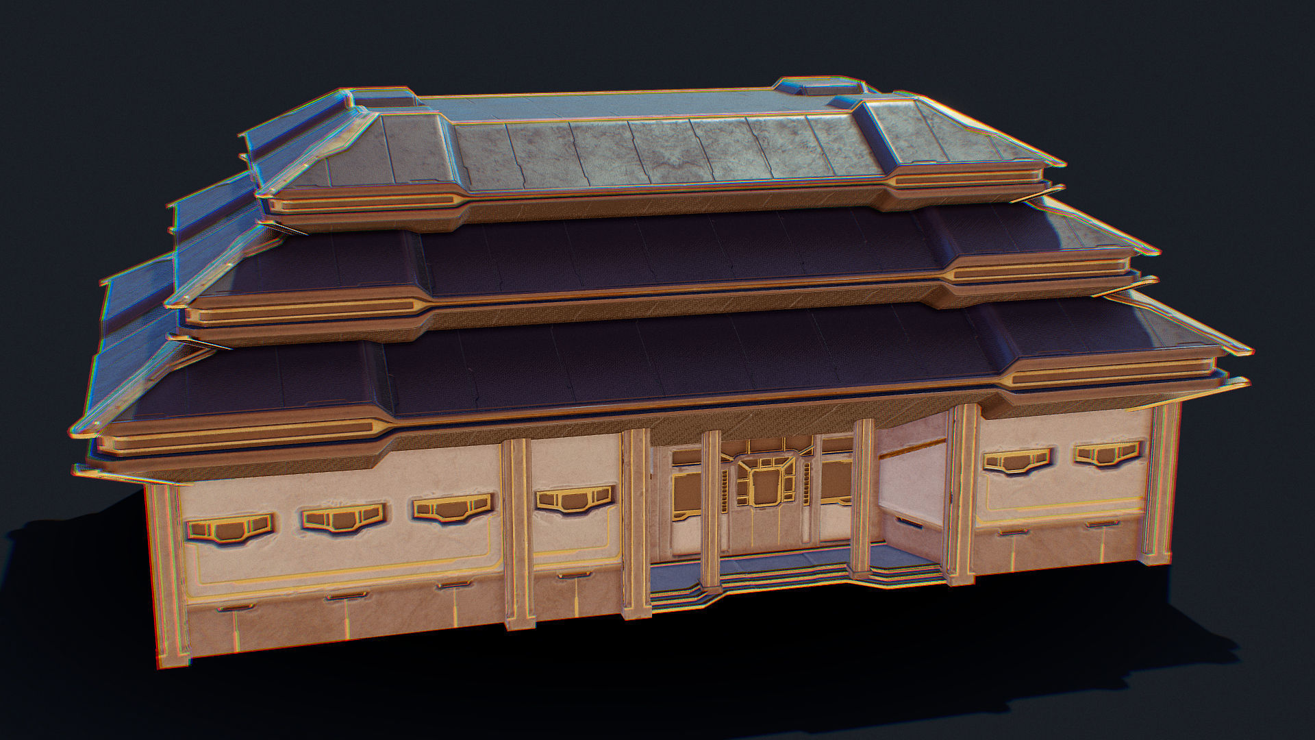 Zen Future Town House 1 Low-poly 3D model_18