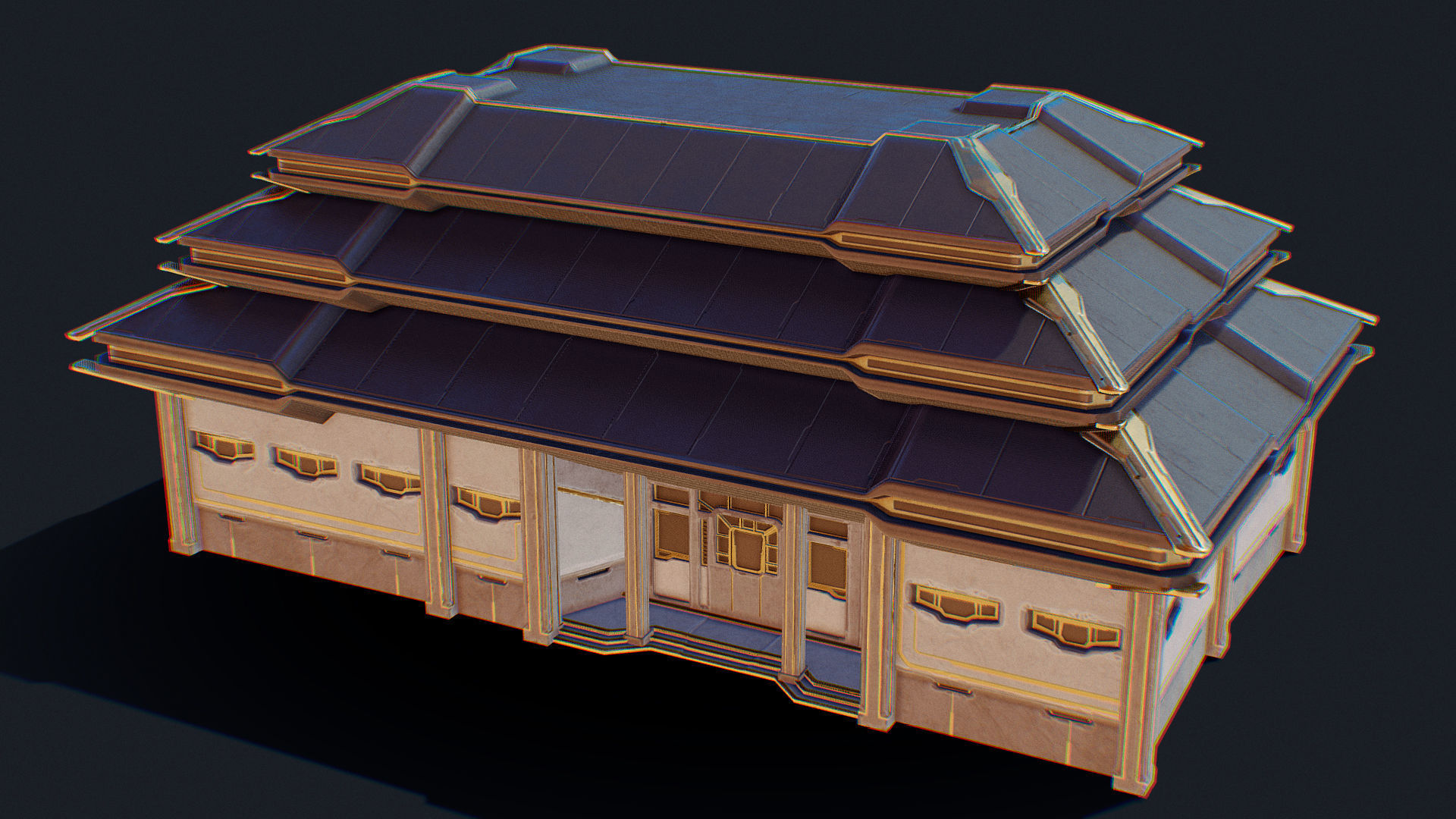 Zen Future Town House 1 Low-poly 3D model_19