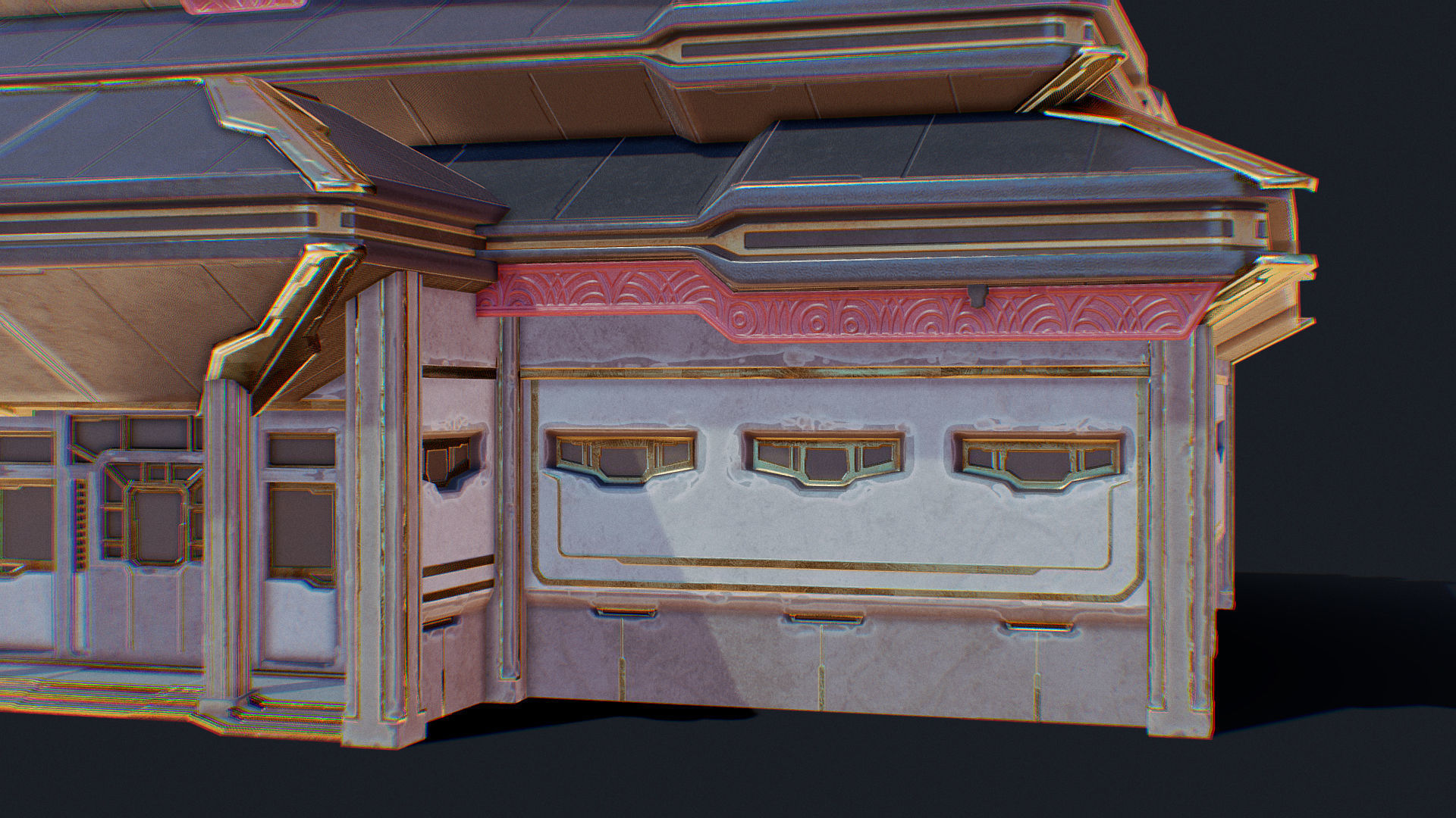 Zen Future Town House 1 Low-poly 3D model_3