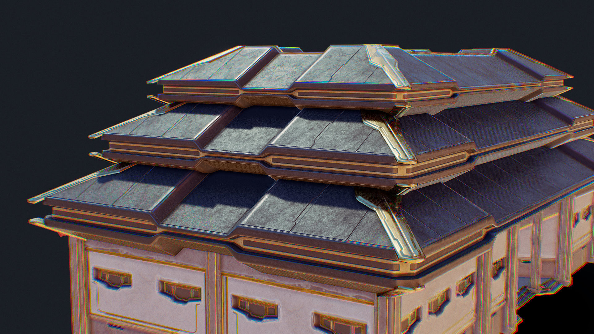 Zen Future Town House 1 Low-poly 3D model_5