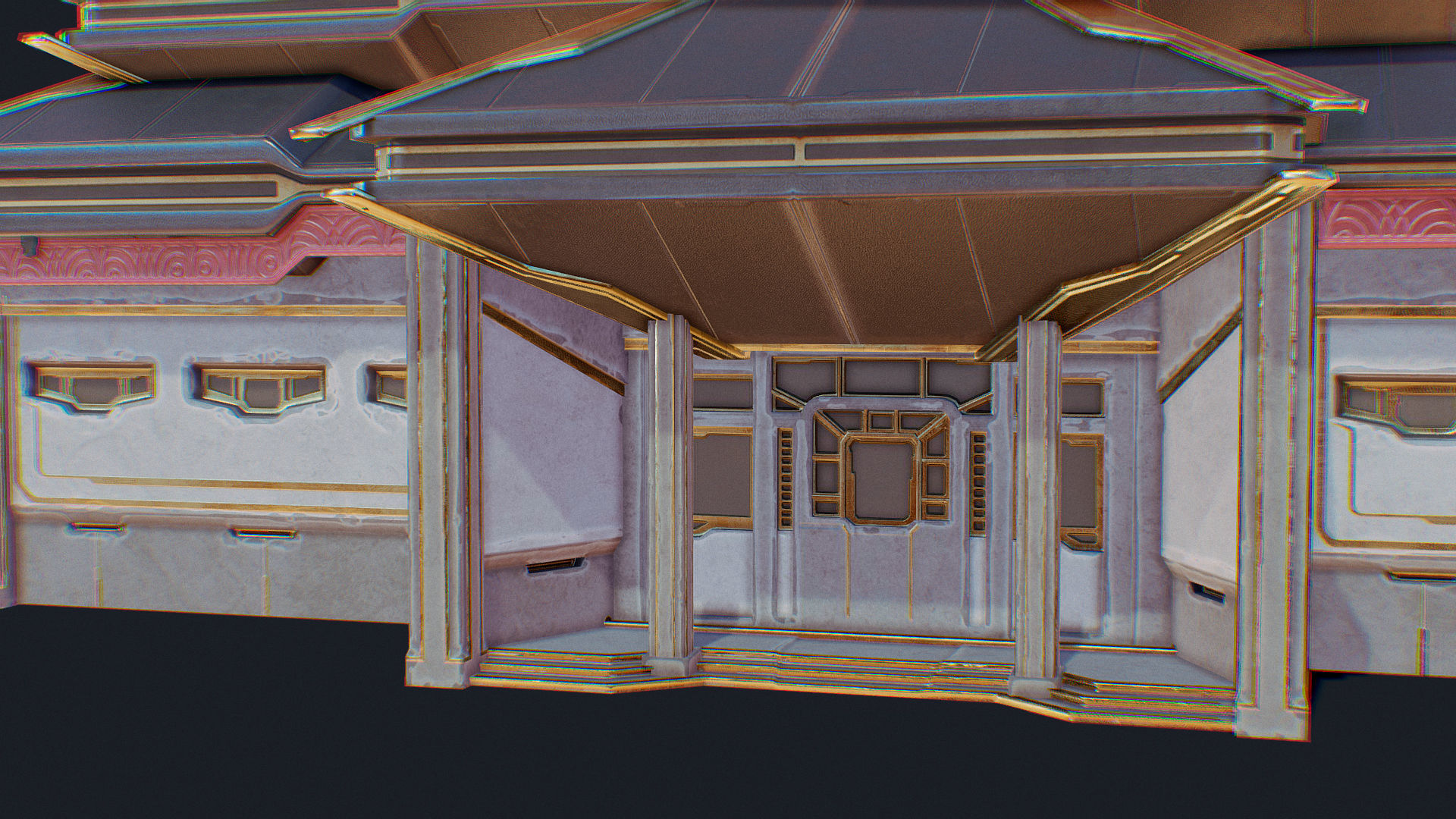 Zen Future Town House 1 Low-poly 3D model_6