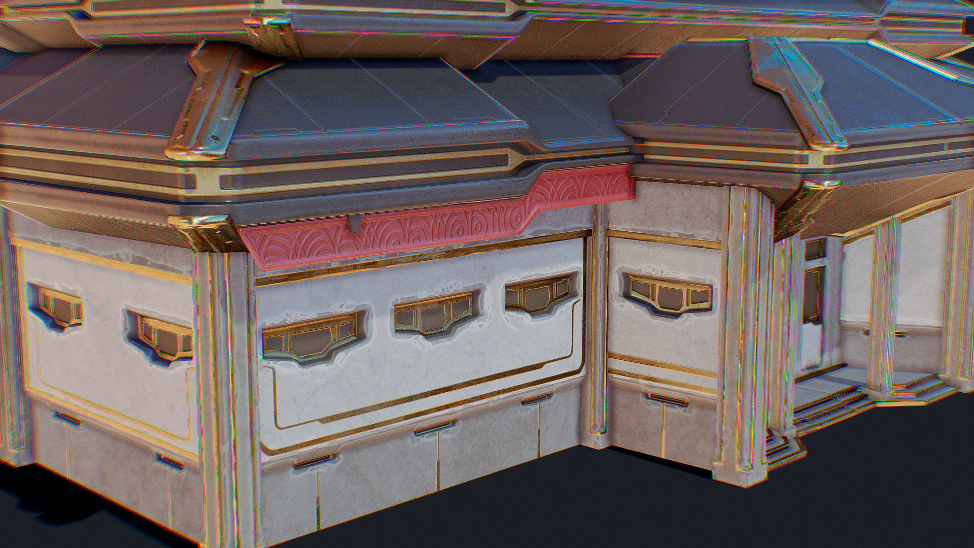 Zen Future Town House 1 Low-poly 3D model_7