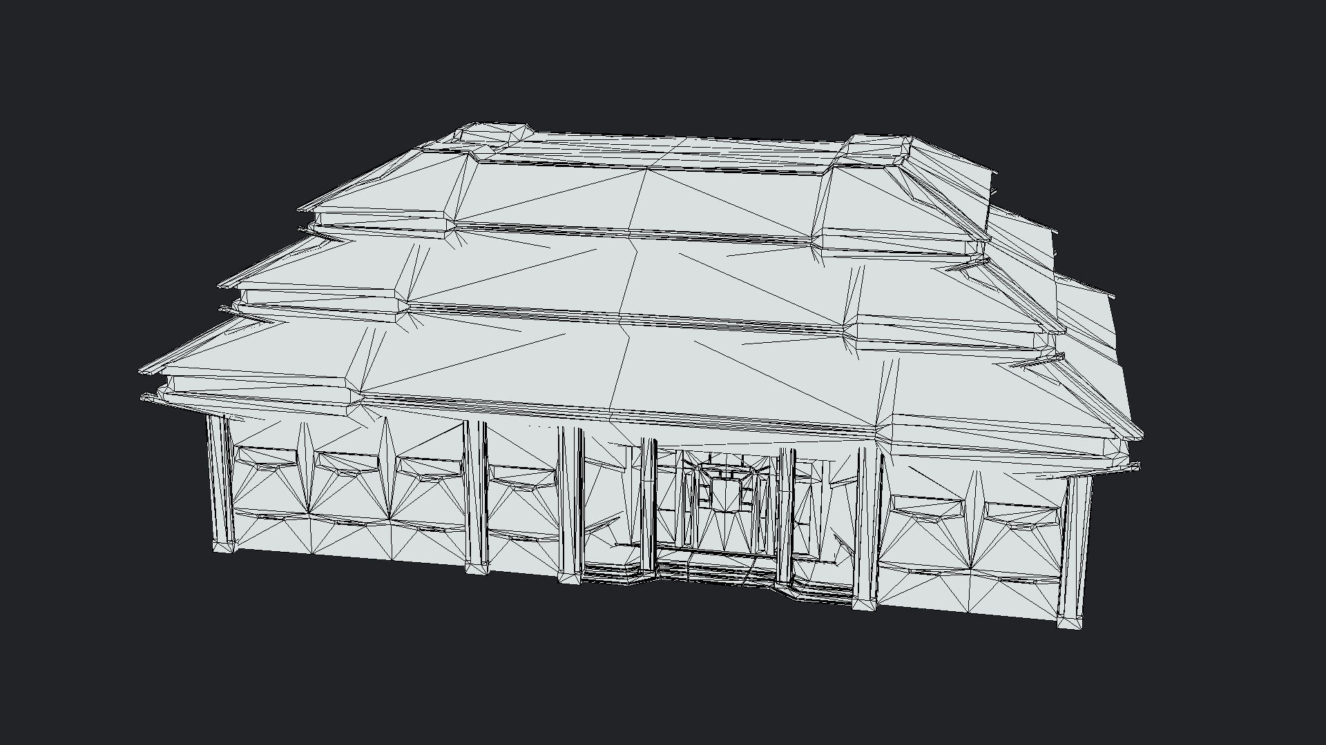 Zen Future Town House 1 Low-poly 3D model_9