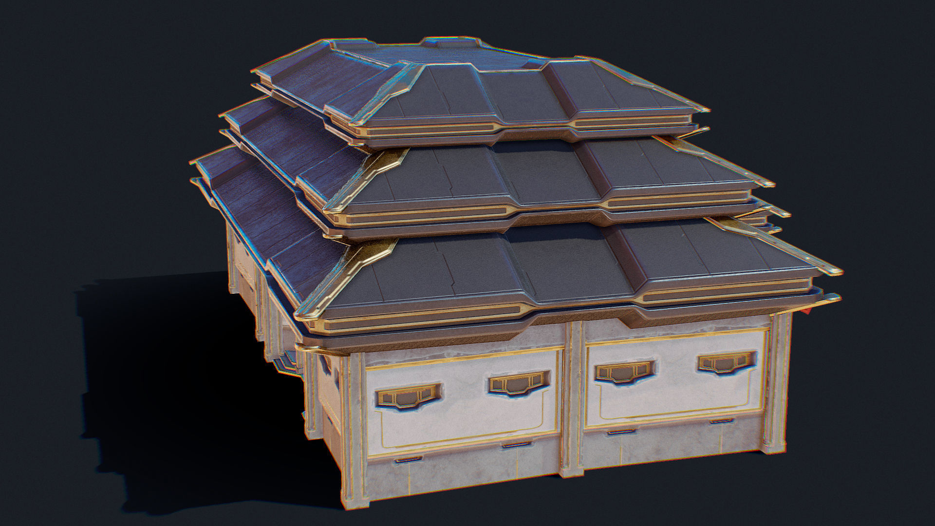 Zen Future Town House 1 Low-poly 3D model_20