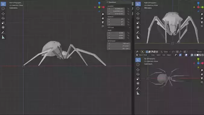 Low Poly Spider 3D Printable