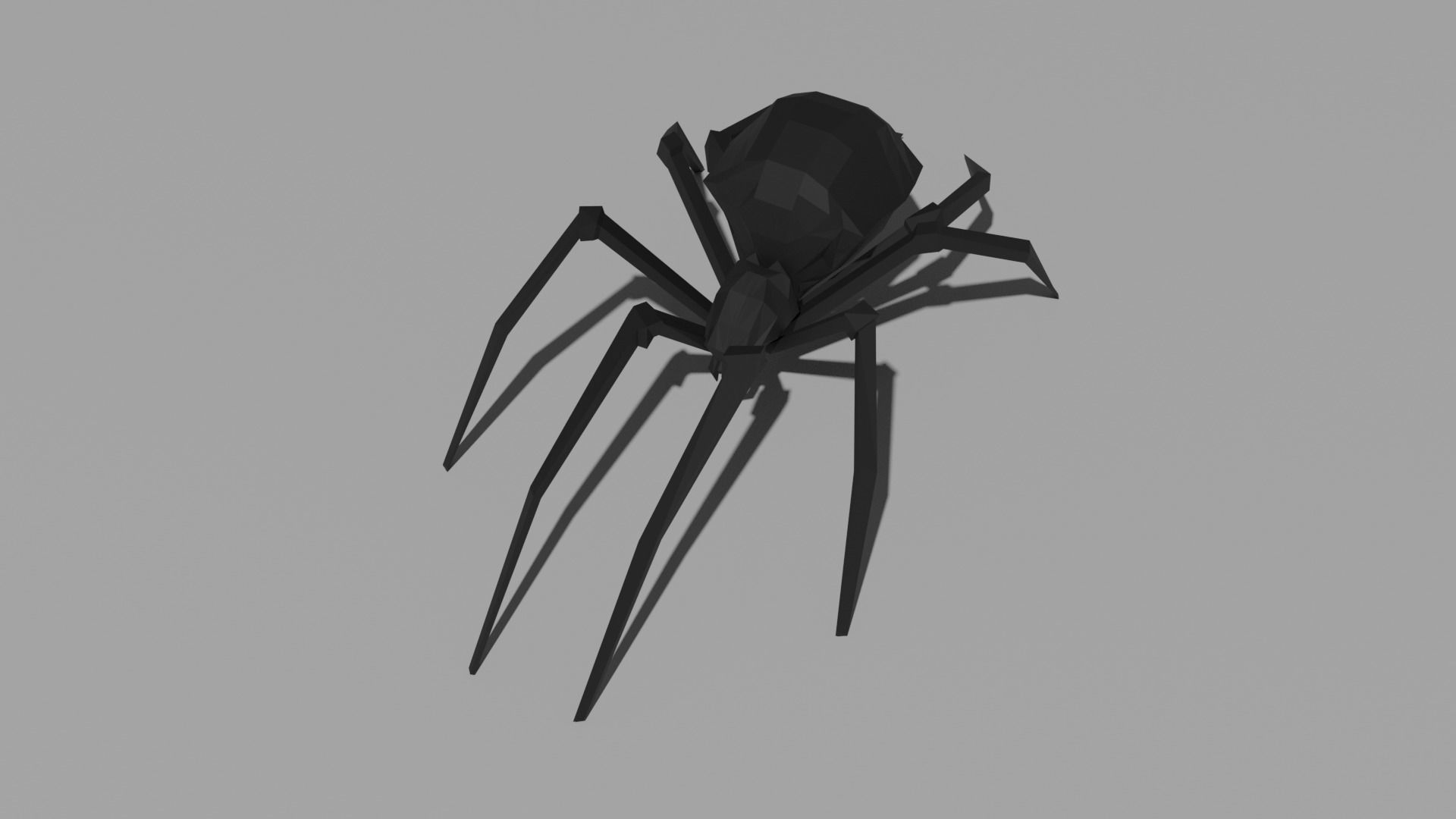 Low Poly Spider 3D Printable 3D print model_1