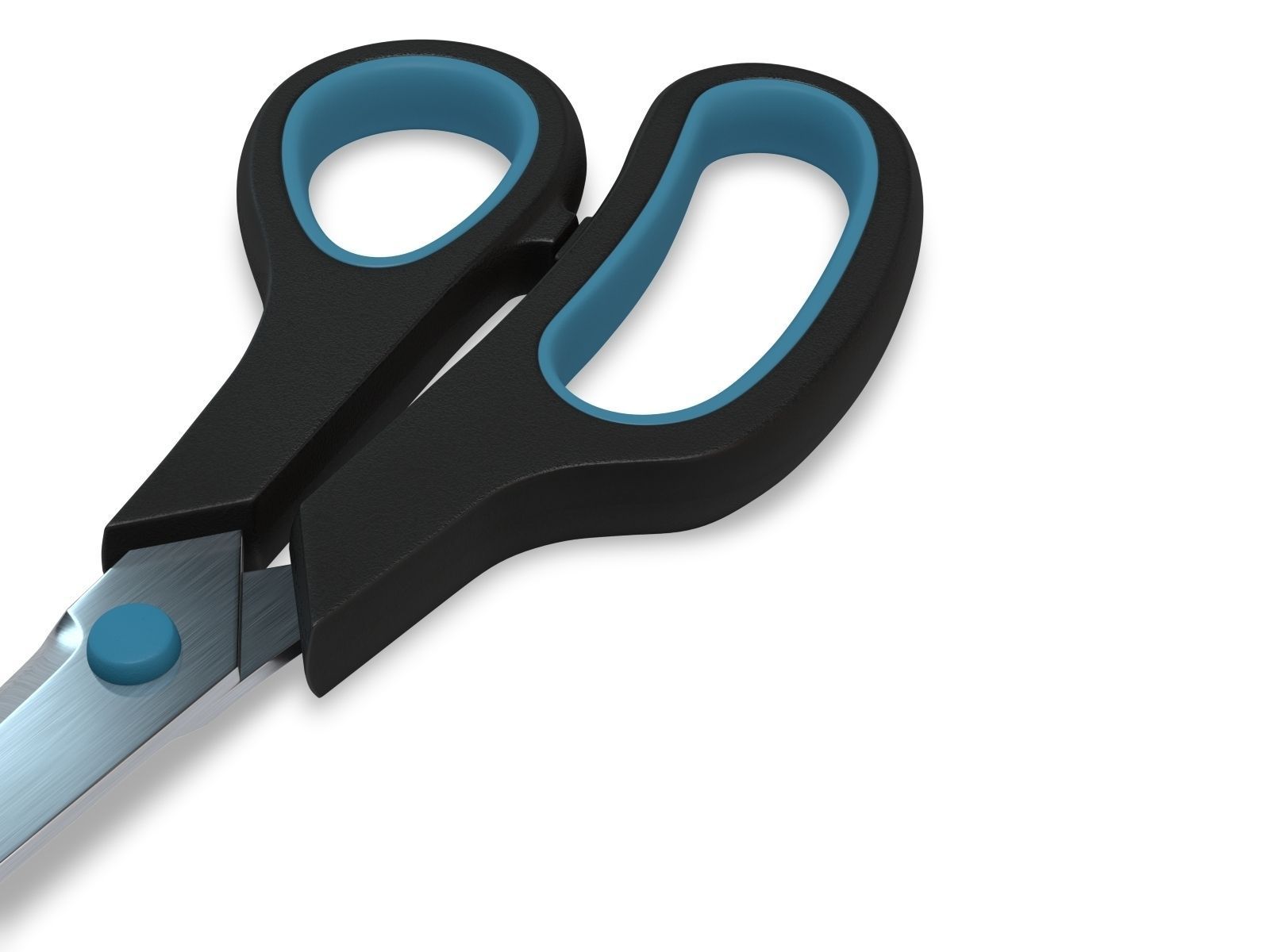 Scissors pair of 3D model_4