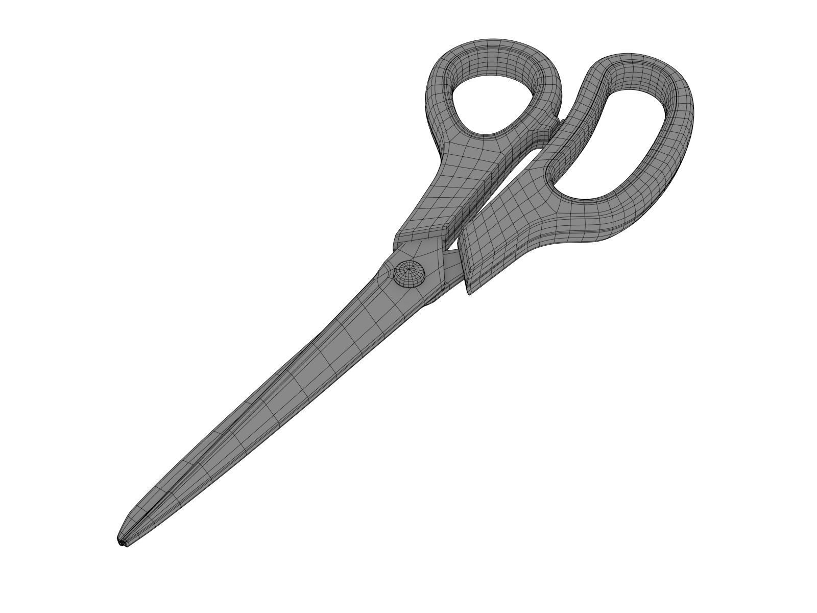 Scissors pair of 3D model_6