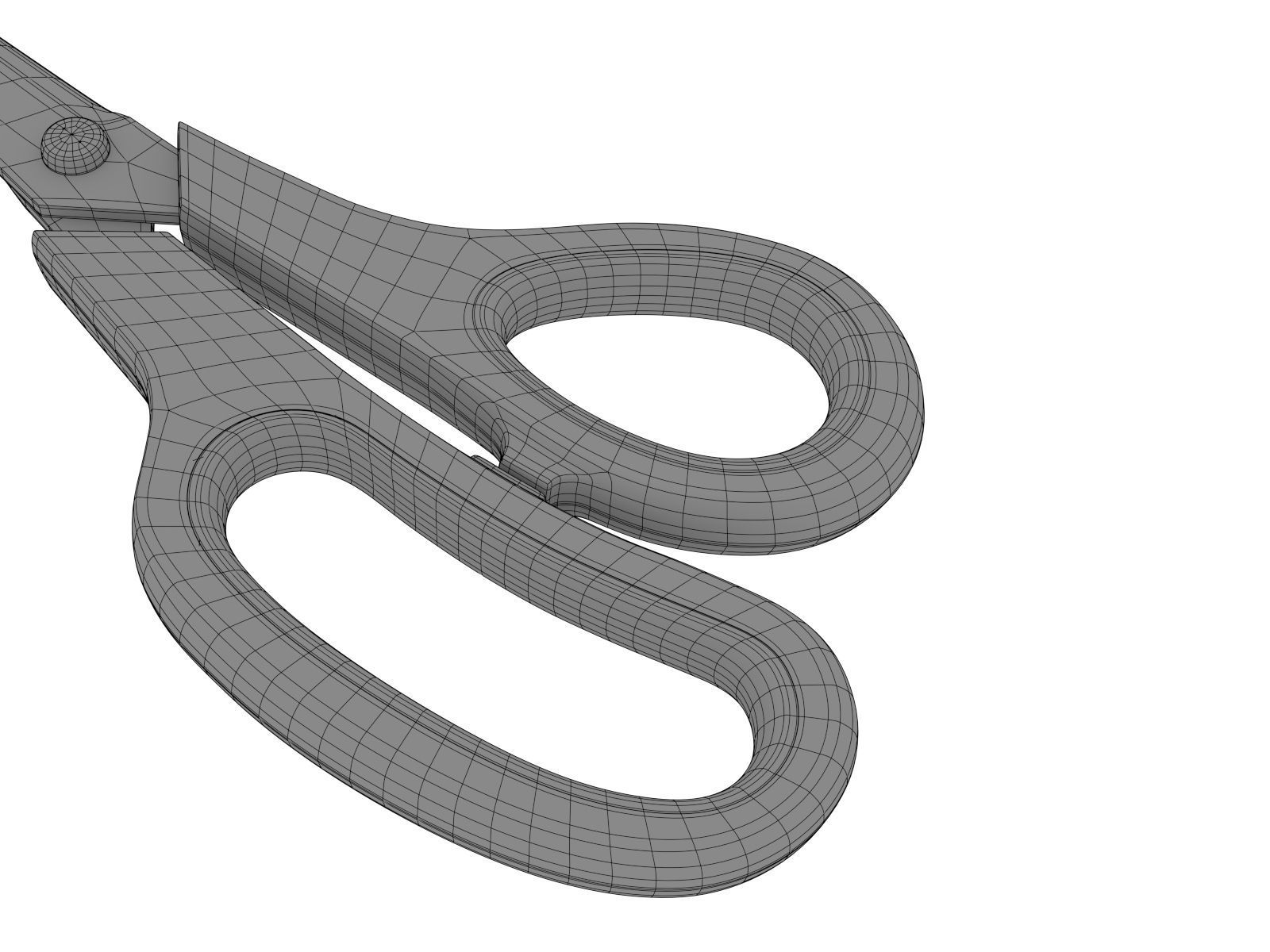 Scissors pair of 3D model_7