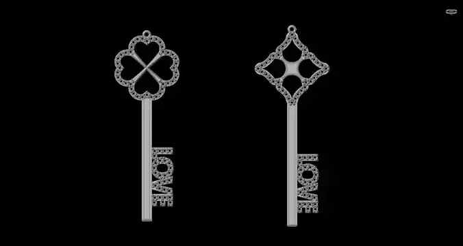 Necklace - Keys with love