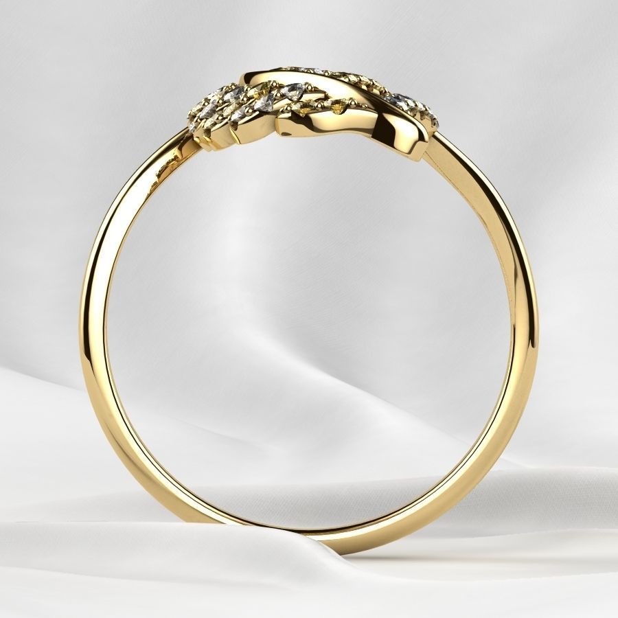 Feather Gold Ring 3D print model_15