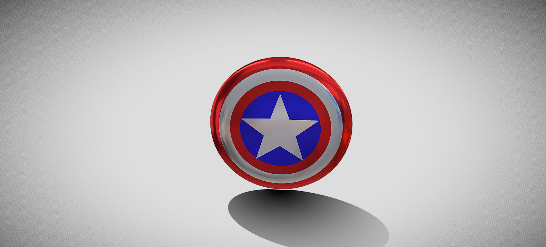 Captain America Shield 3D model_36
