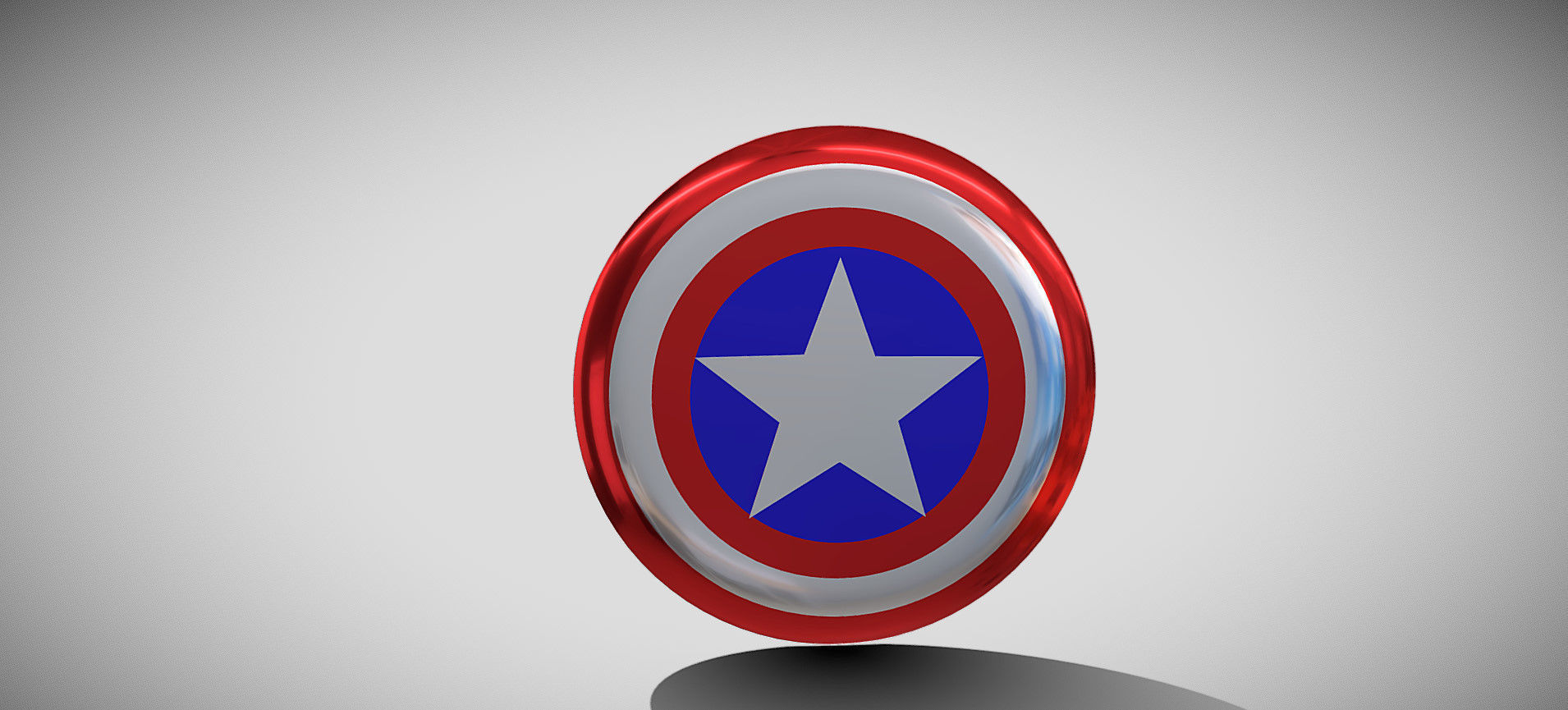 Captain America Shield 3D model_2