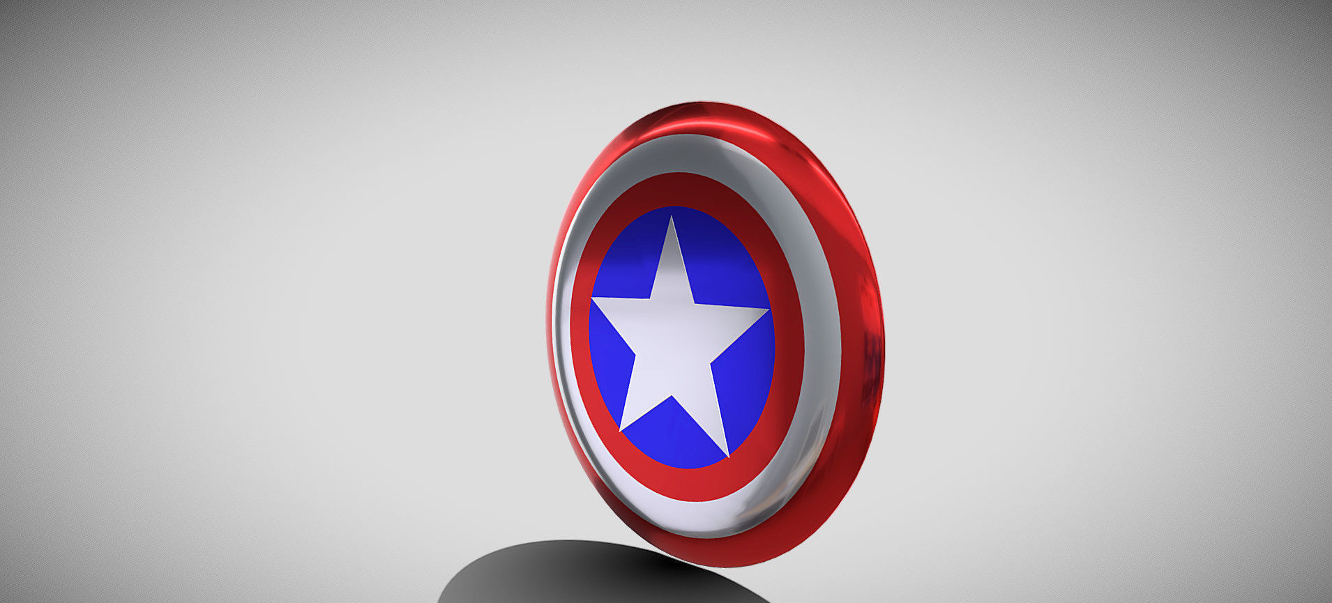 Captain America Shield 3D model_4