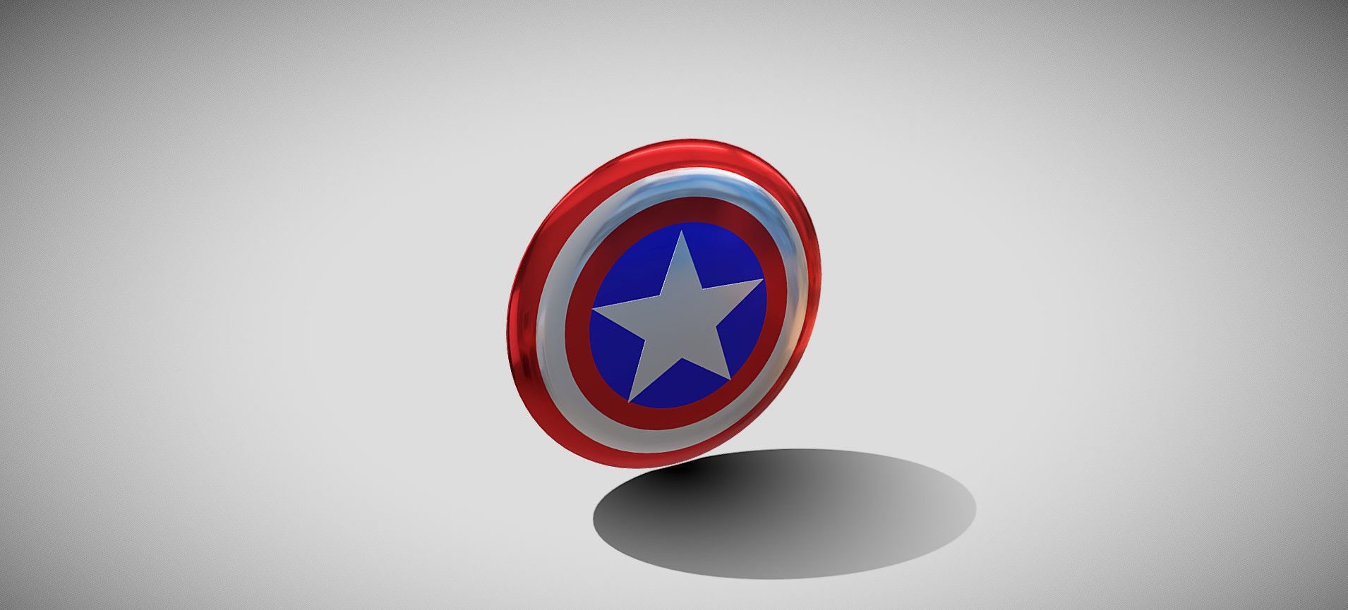 Captain America Shield 3D model_35