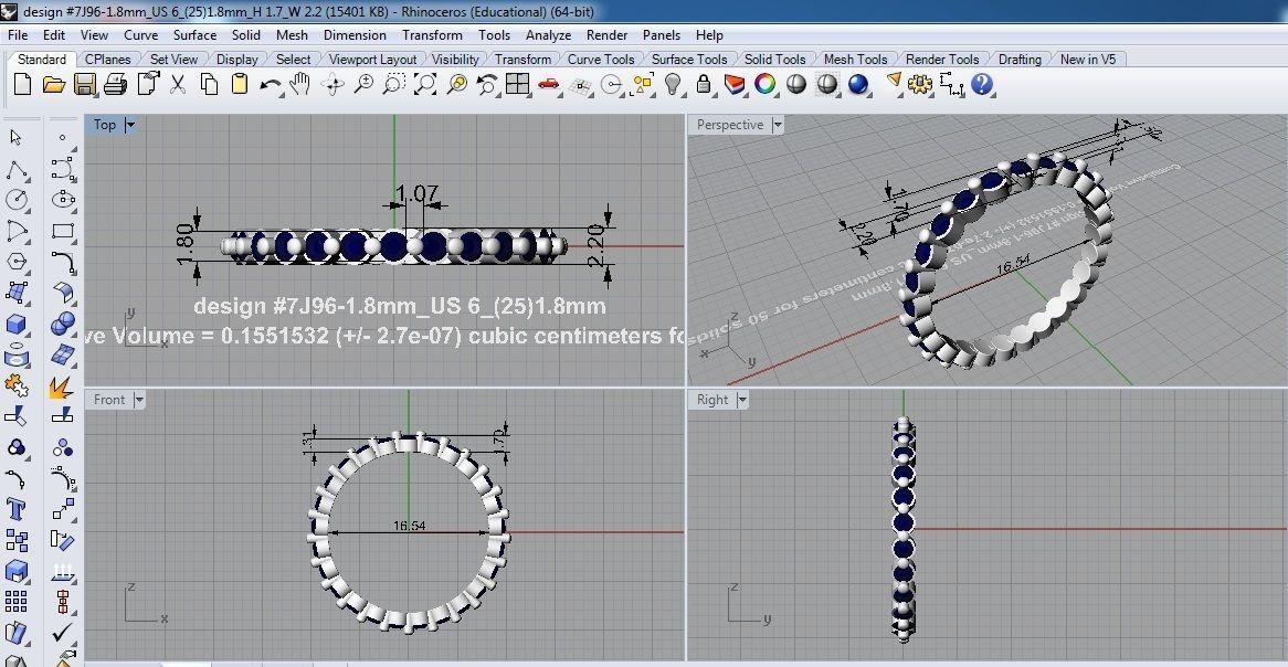 Ring Shared prong wedding 3D print model_4