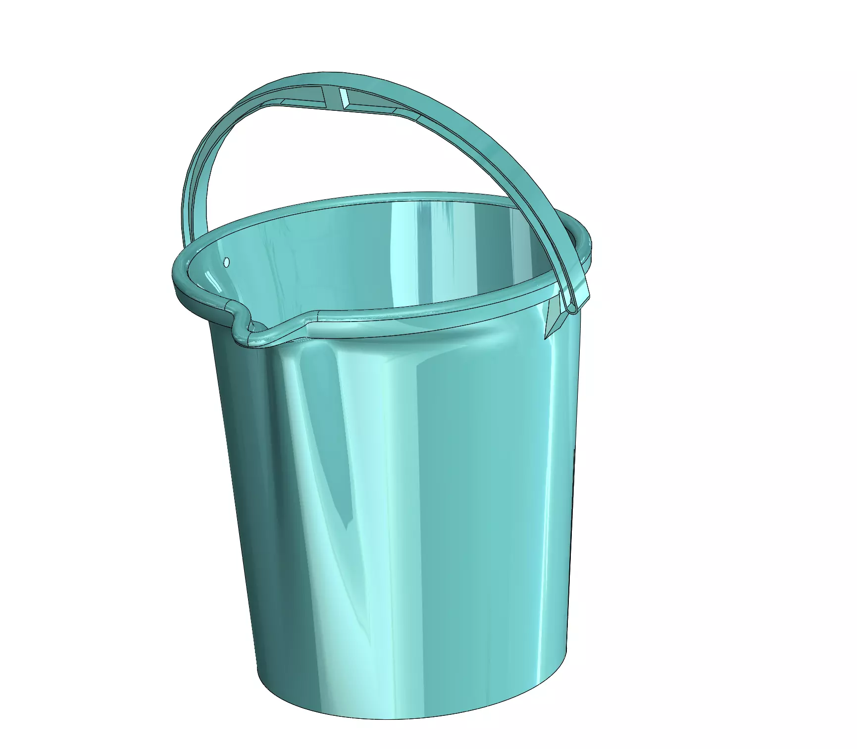 Plastic bucket - solidworks 3D model