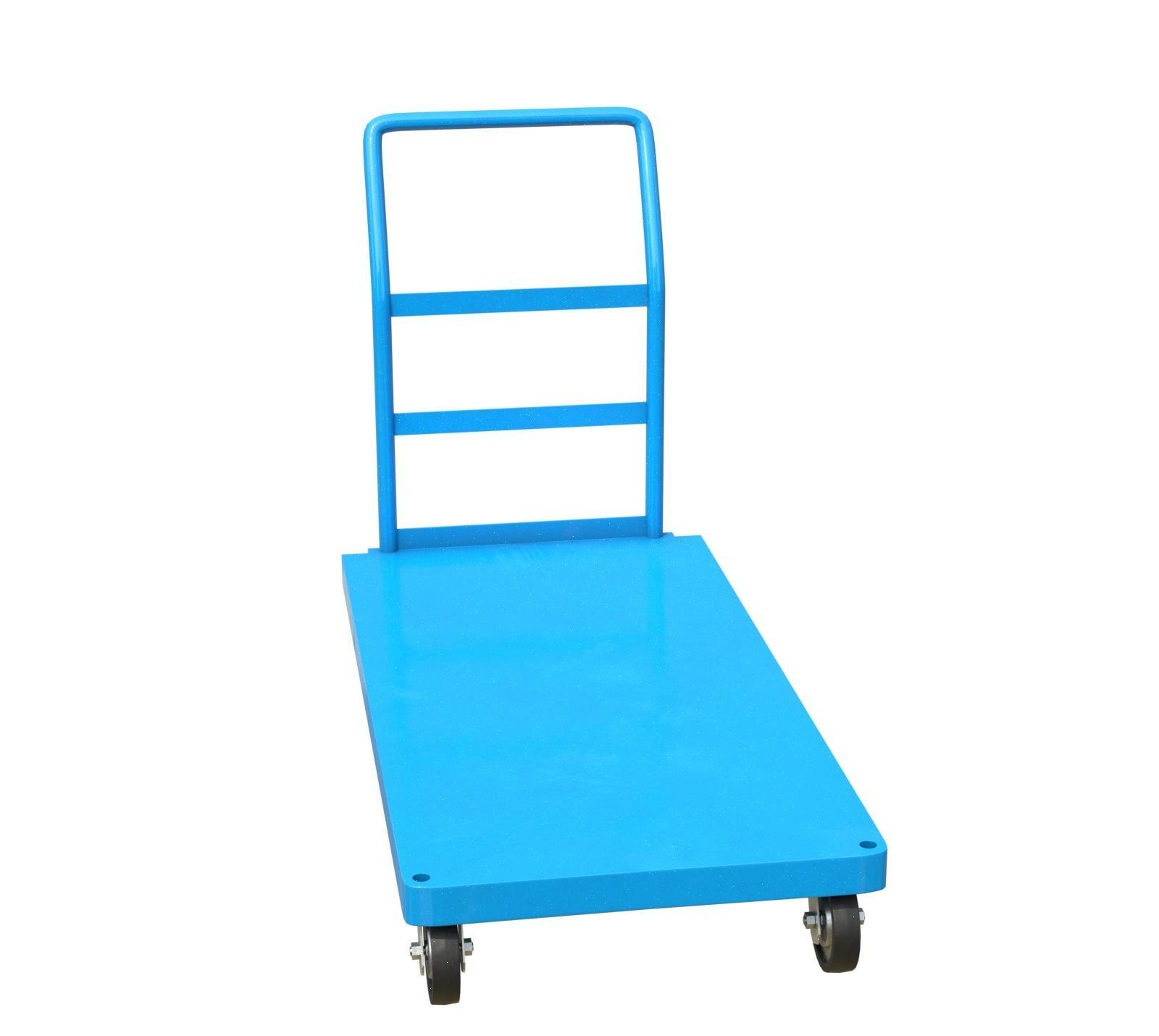 SteelCart Painted blue Low-poly 3D model_3