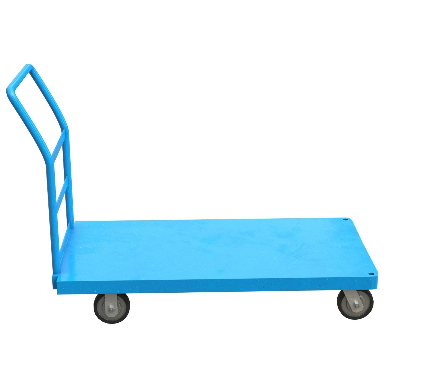 SteelCart Painted blue Low-poly 3D model_6