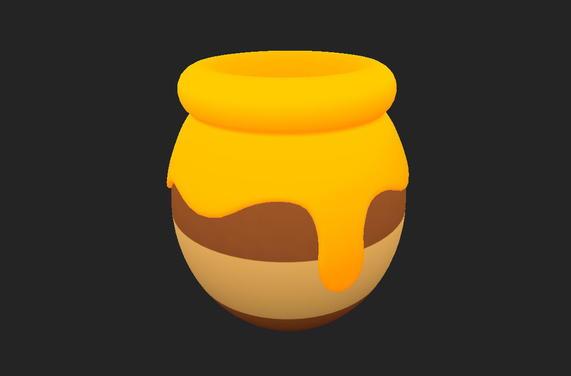 Honey Jar 3D model_5