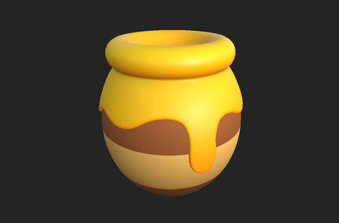 Honey Jar 3D model_4