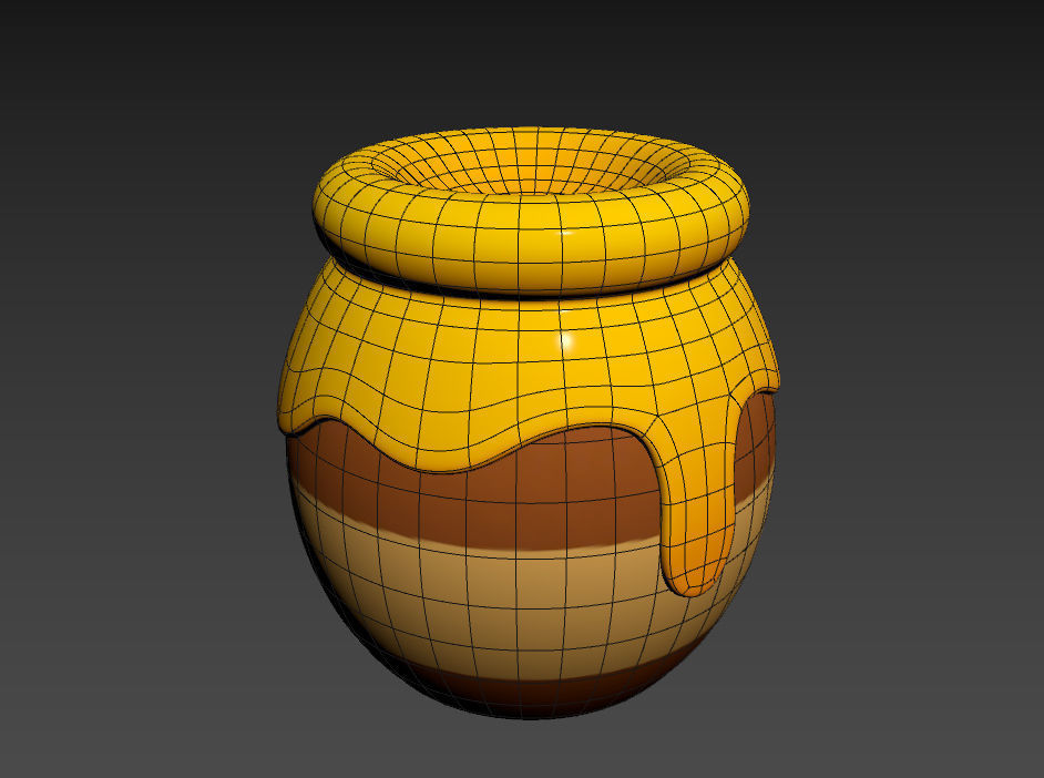 Honey Jar 3D model_11