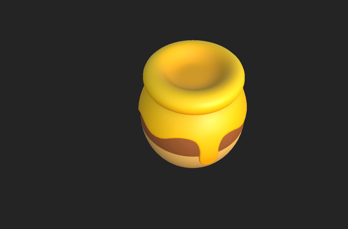 Honey Jar 3D model_7
