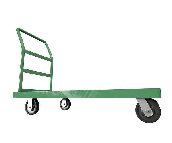 SteelCart Painted Green Low-poly 3D model