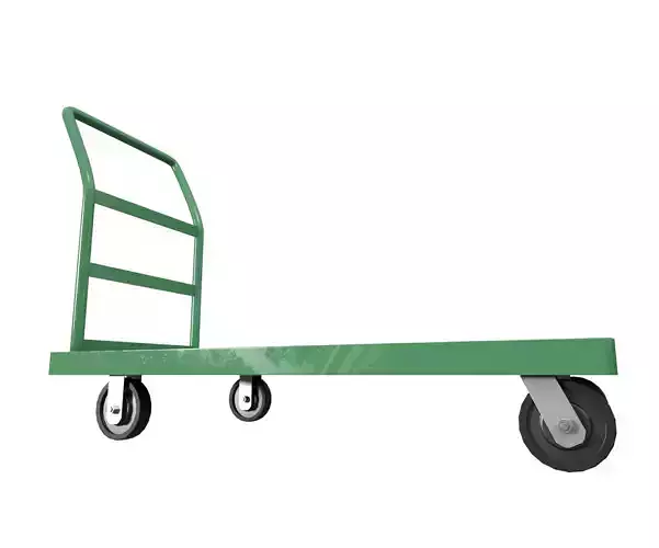 SteelCart Painted Green Low-poly 3D model