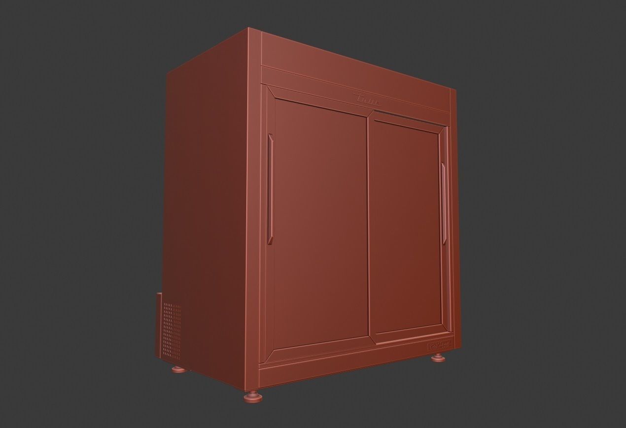 True  Countertop Refrigerator 3D model_7