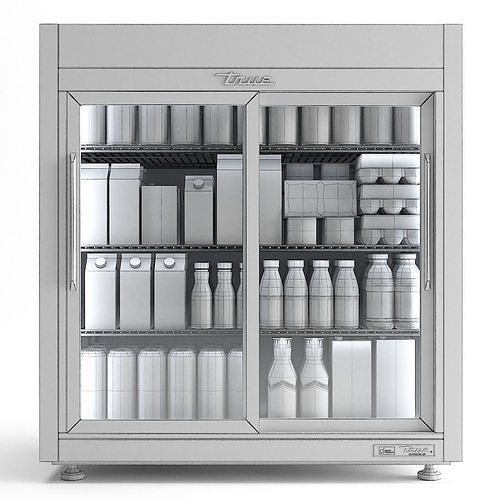 True  Countertop Refrigerator 3D model 3