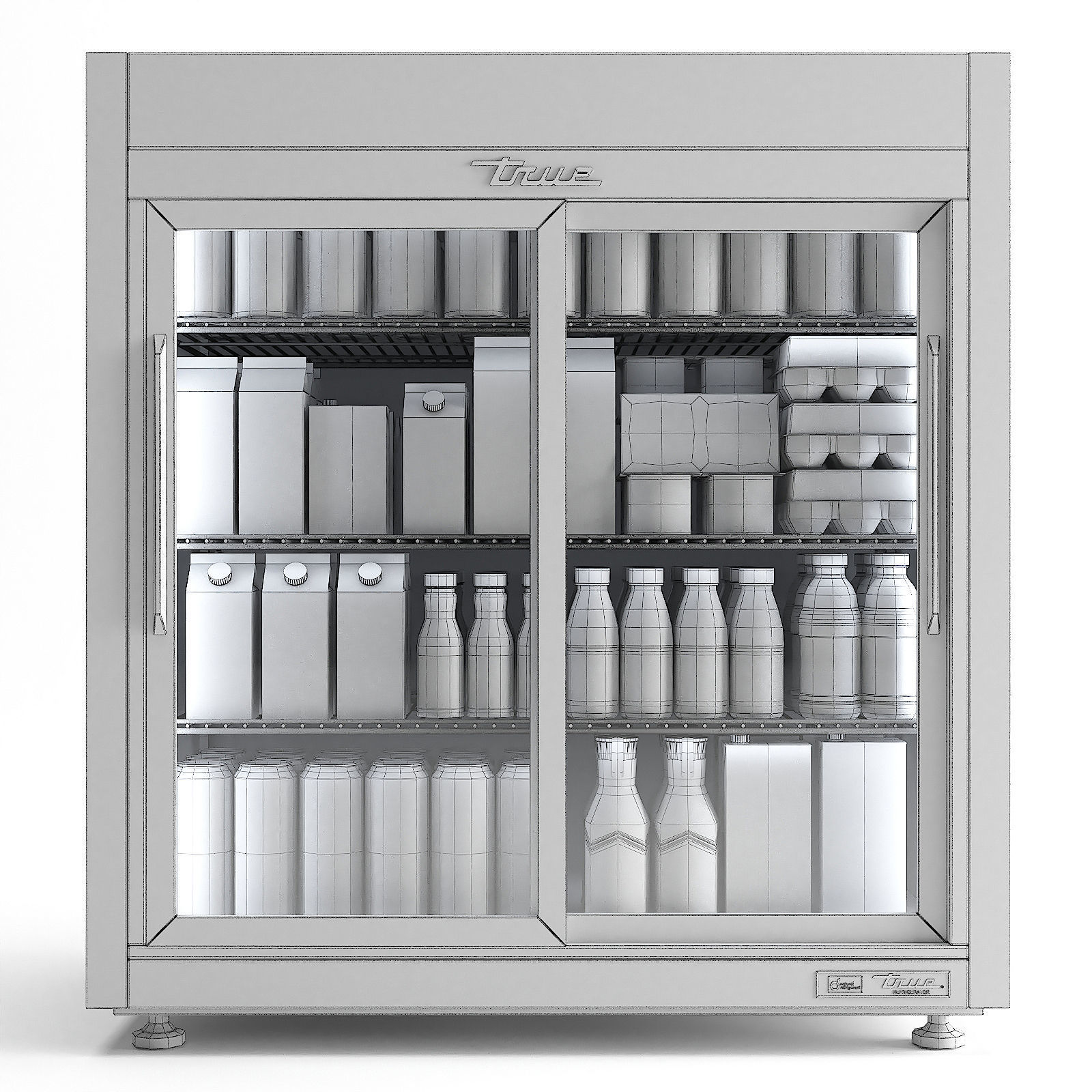 True  Countertop Refrigerator 3D model_2