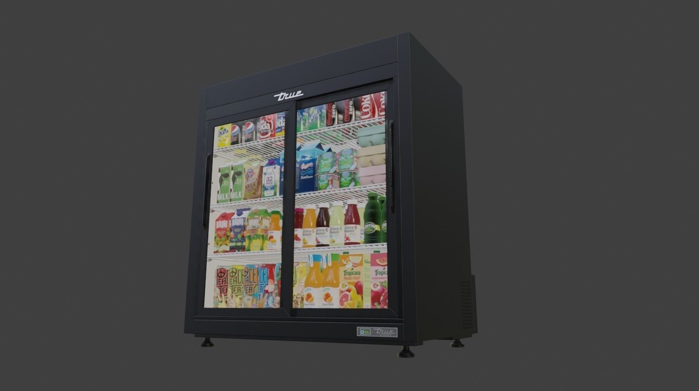 True  Countertop Refrigerator 3D model_5
