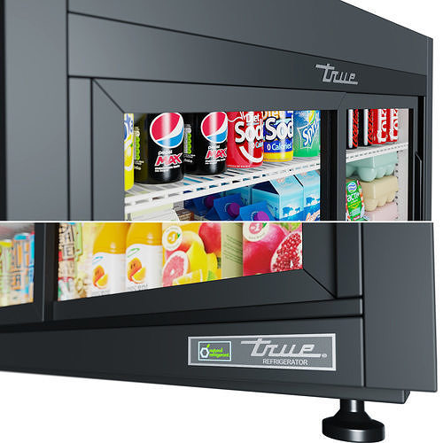 True  Countertop Refrigerator 3D model 5