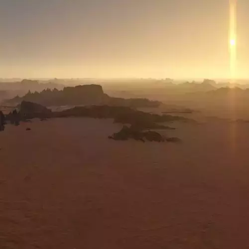 Martian desert terrain sci-fi environment parametric landscape 3D model