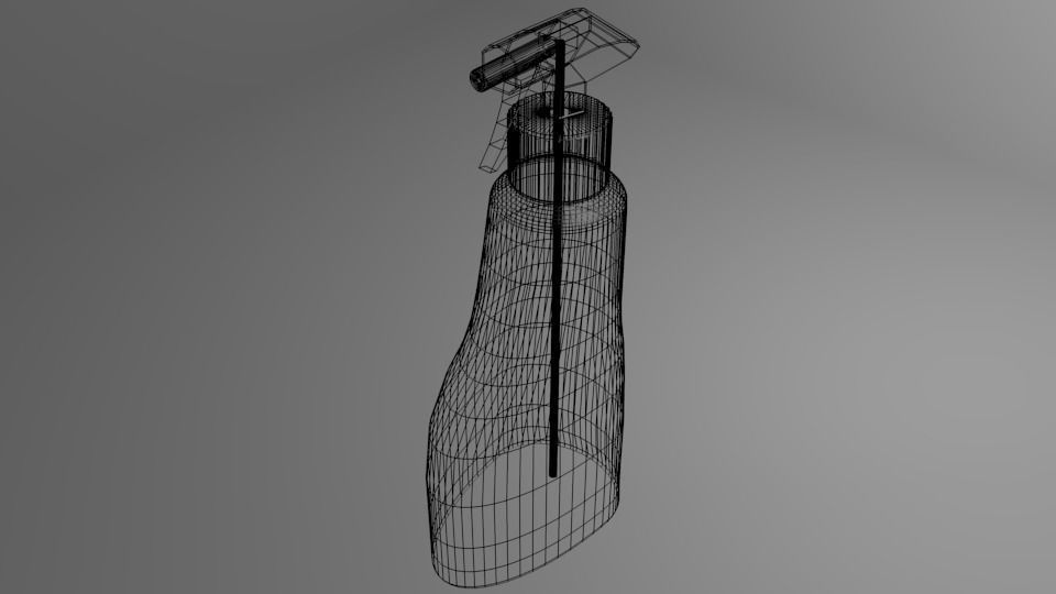 Bottle Trigger Sprayer 2 3D model_5