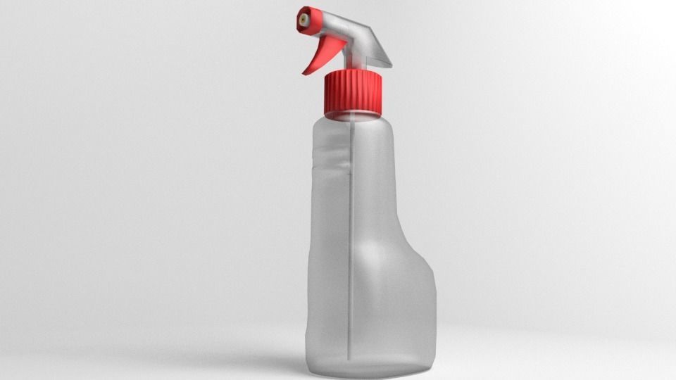 Bottle Trigger Sprayer 4 3D model_3
